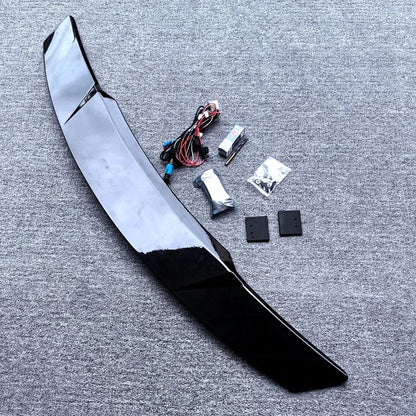 Universal Intelligent Electric Lift Spoiler Led Light Trunk Wing Lip ABS Carbon Fiber Car Modification For Hatchback & Sedan