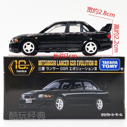 TAKARA TOMY 10th Anniversary Mitsubishi Lancer GSR Evolution III Diecast Alloy Model Car Perfect Enthusiasts Collectible Gift
