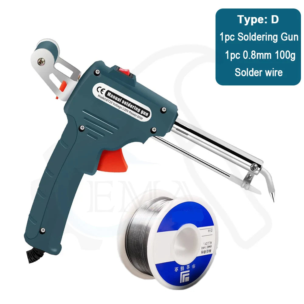 Automatically Soldering Gun 110V/220V 60W US/EU Plug Hand-Held Internal Heating Automatically Send Tin Gun Welding Repair Tools