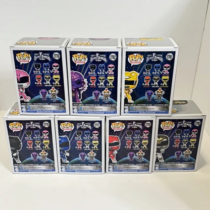 Funko Pop! Mighty Morphin Power Rangers Red Black Yellow Blue Pink Ranger Lvan Ooze Ninja MegaZord Figure Collectible Model Gift