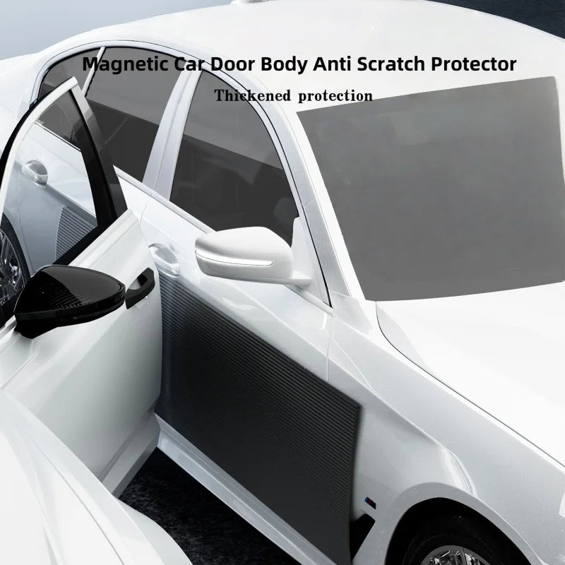 Adhesive-Free/Magnetic Car Body Anti-Scratch Protector Black Auto Door Side Edge Guard Decorative Protection Pad Stickers