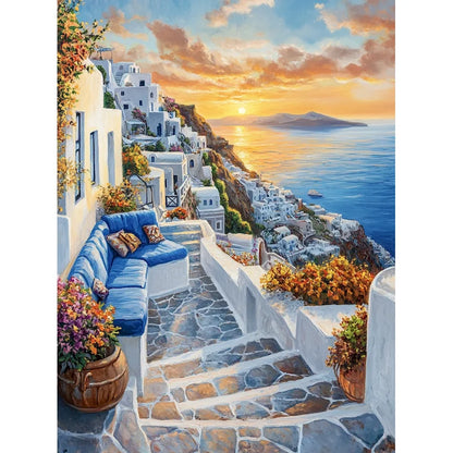 GATYZTORY Acrylic Paint By Numbers For Adults City Landscape HandPainted Painting By Numbers Unique Gift Home Decor