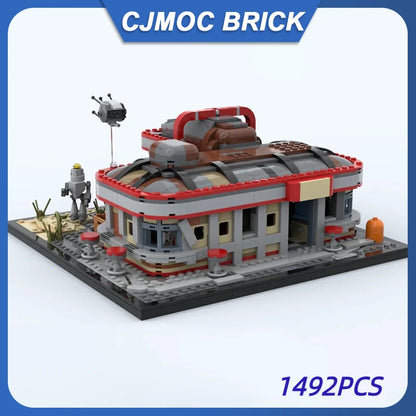 1492PCS  Drumlin Diner Modular MOC Creative street view Model Building Blocks Architecture DIY Education Model Toys Gifts
