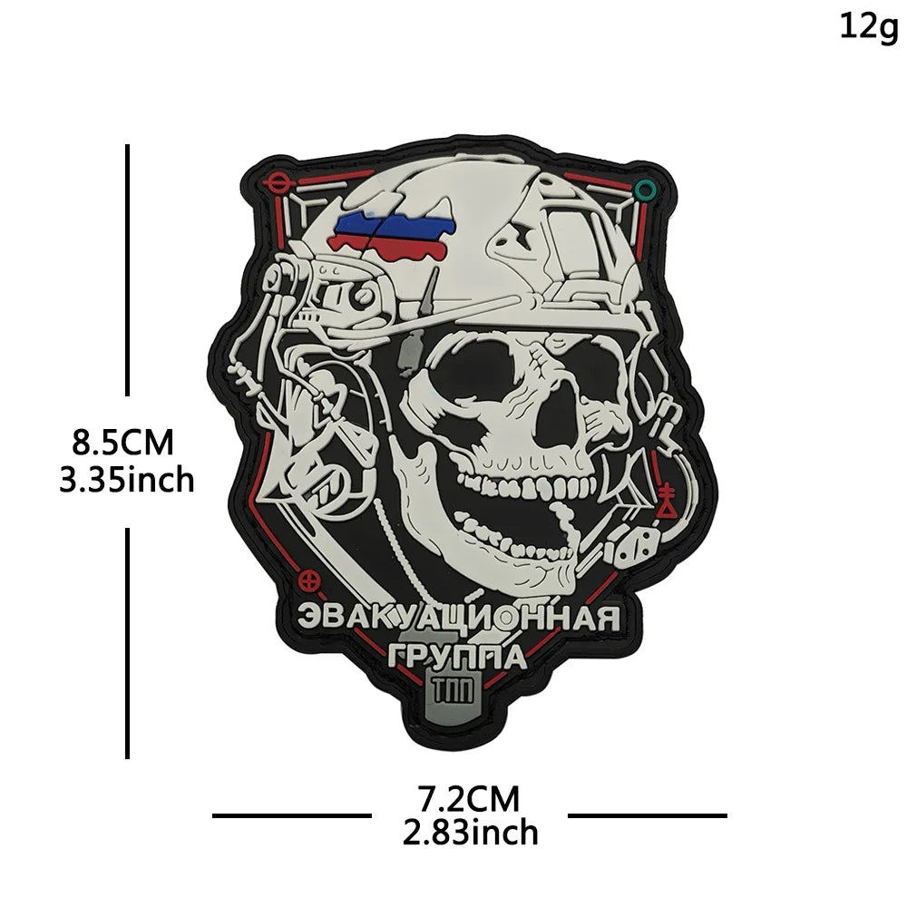 Outdoor Military Enthusiast Bag with Accessories - Bearded Tactical Morale Badge - High-definition PVC Arm Badge Backpack Patch