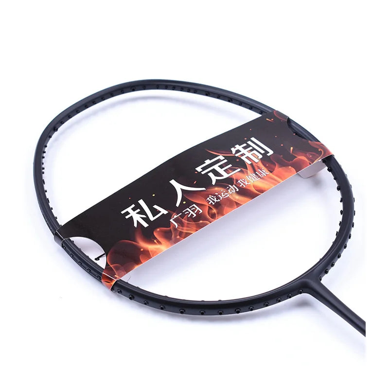 Guang Yu Carbon Badminton Racket, 4U 82g 6U 72g String Pull 22-30lbs Handle G5 Offensive and Defensive Single Racket