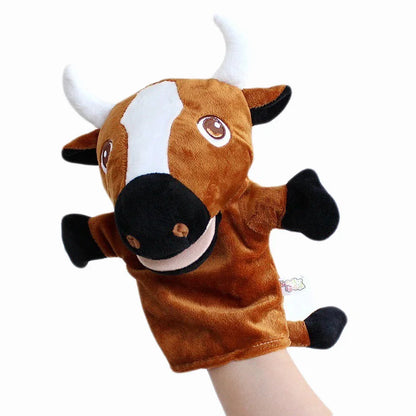 Stuffed Plush Animals Toys Hand Finger Story Puppet Kawaii Dolls Educational Baby Toys Lion Elephant Bunny Monkey Children GIft