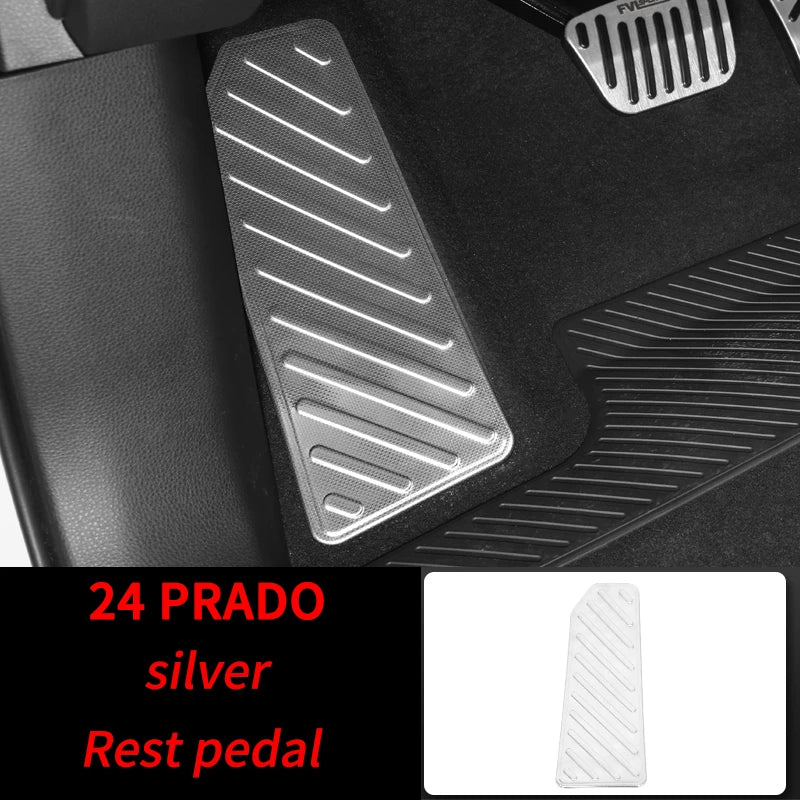 For Toyota Land Cruiser 250 Prado Lc250 2024+ Car Modification Aluminum Alloy Foot Rest Pedal Pad Cover Stickers Car Accessories