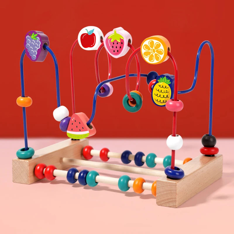 Baby Toddler Early Education Intelligence Building Blocks Beads Attention Span Toys for Boys And Girls Ages 1 to 3