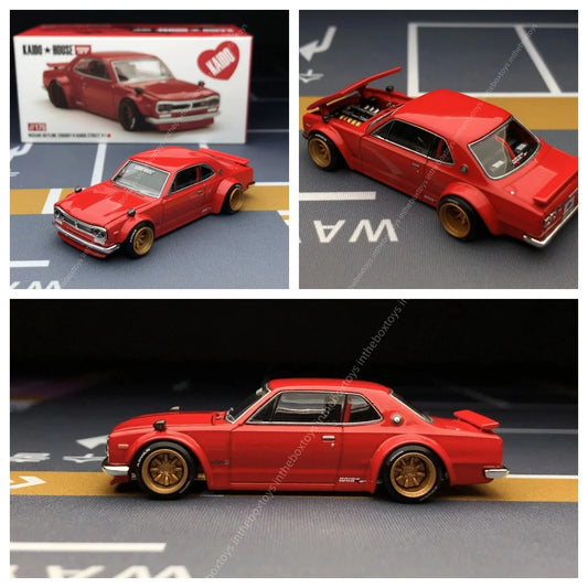 Kaido House x MINI GT 1:64 Skyline 2000GT-R (KPGC10) Street V1 Car Diecast Model JDM Diecast Alloy