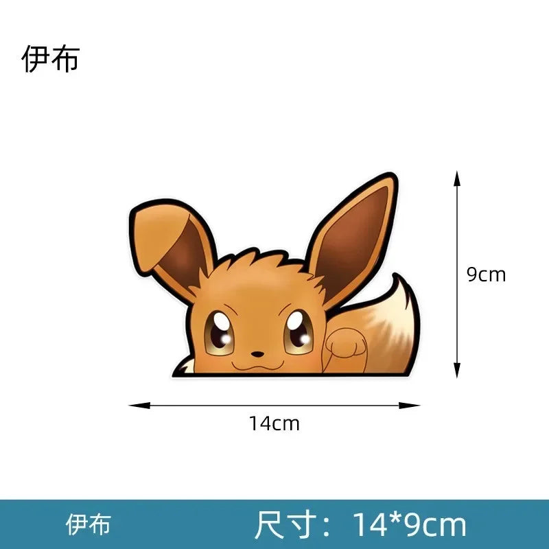 20styles Monster Elf Car Stickers Anime Figure Eevee Charmander Cute Cartoon Doll Creative Sticker Birthday Gifts