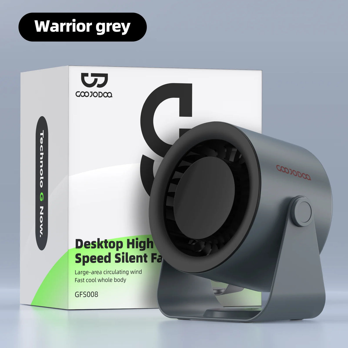 GOOJODOQ Desktop Fan 4000mAh Silent Adjustable Speed Air Circulation Fan 100 Speeds with Digital Display Wall Mountable