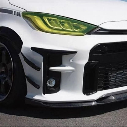 For Toyota GR YARIS Carbon Fiber Front Bumper Wind Blade Front Wind Blade Side Duck Wing Car Styling Auto Accessories 4Pcs