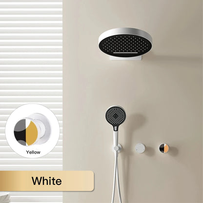 AITANA luxury brass gun gray wall mounted cold and hot water shower system simple design embedded bathroom faucet