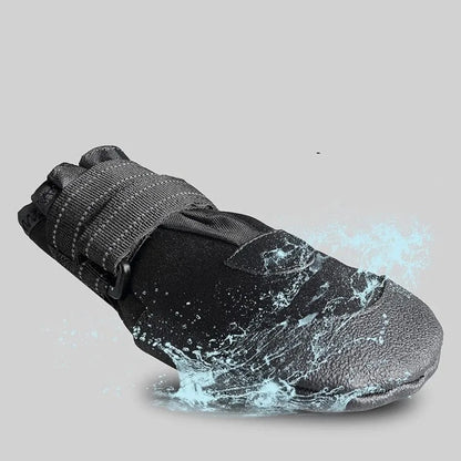 Adjustable Anti-Slip Dog Shoes Wear-Resistant Reflective Waterproof Dog Boots Comfortable Breathable Dog Foot Cover Outdoor