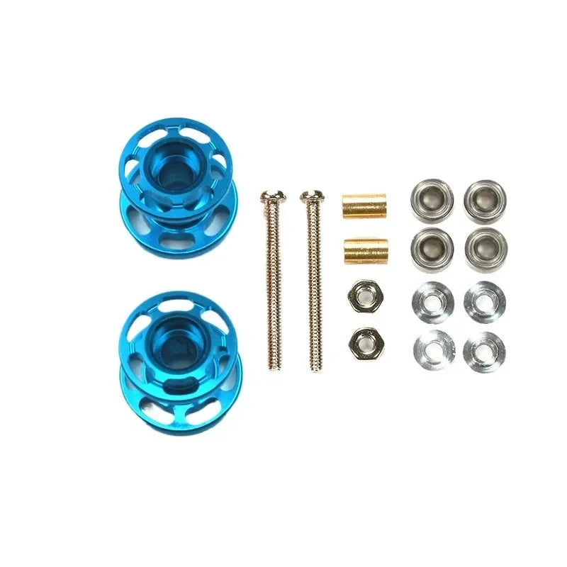 2PCS(1pair) 95423/94945 12-13mm Double Aluminum Guide Rollers Lightweight Hollow Guide Wheels for Tamiya Mini 4WD Model Car