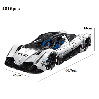 IN STOCK T5052 DIY Toys Christmas Gift Set MOC Technical Sports Car Devel Sixteen V16 Building Blocks Bricks Model