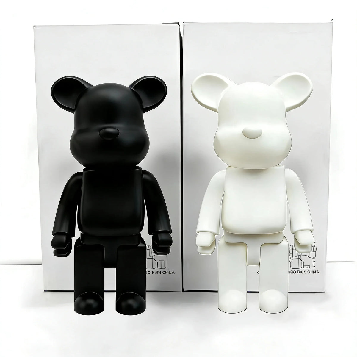 28cm Bear Statue Paint Block Bear Decor Desktop Ornaments Living Room Bear Floor Sculpture Home Decoration Kids Birthday Gifts