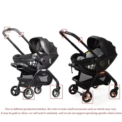 3-in-1 Baby Stroller, Baby Safety Seat, Newborn Sleeping Basket, Portable with 5 Color Choices Suitable for Ages 0-3