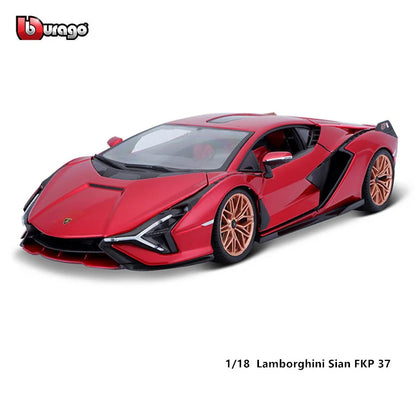Bburago 1:18 Scale Lamborghini Sian FKP 37 Alloy Luxury Vehicle Diecast  Cars Model Toy Collection Gift