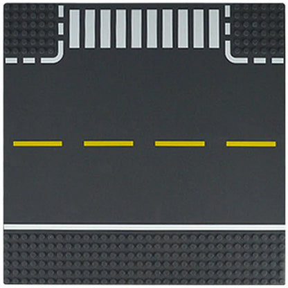 City Road Street Baseplate Straight Crossroad Curve T-Junction Building Blocks Base Plates Construction for Children Kids