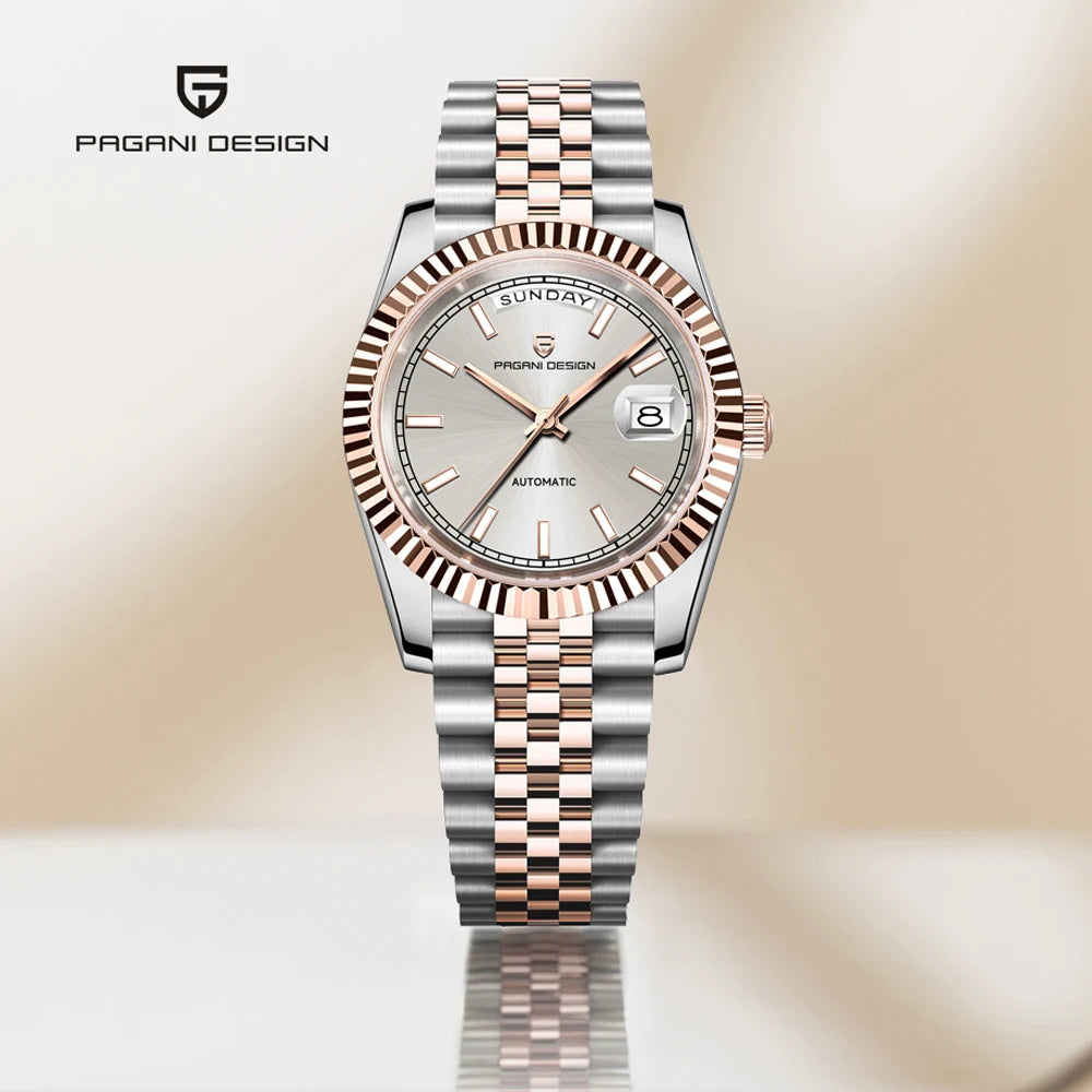 2026 New PAGANI DESIGN DD36 Men's Watches Rose Gold Automatic Watch For Men Mechanical Wristwatches AR Sapphire Luminous Clock