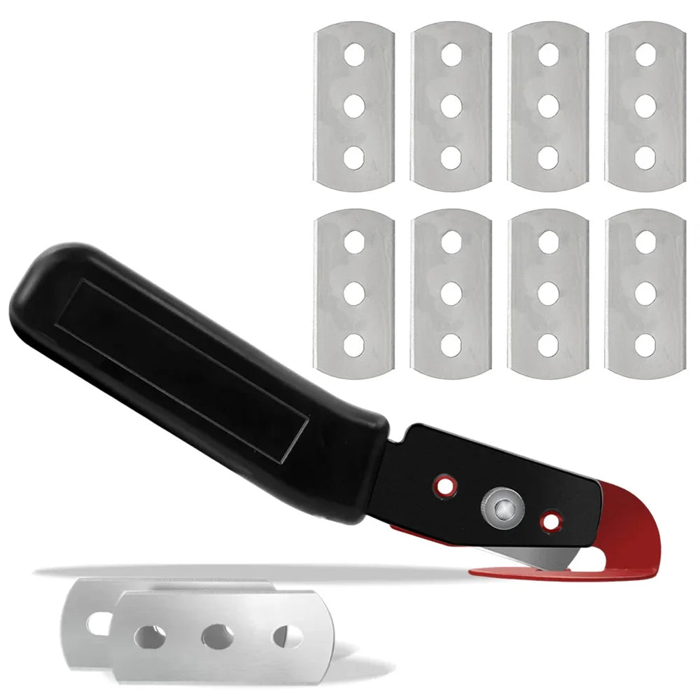 TOFAR Safety Car Vinyl Cutter Paperback Slitter Knife Wallpaper Car Wrap Stickers Carbon Film Cutting Tool Set with Metal Blades
