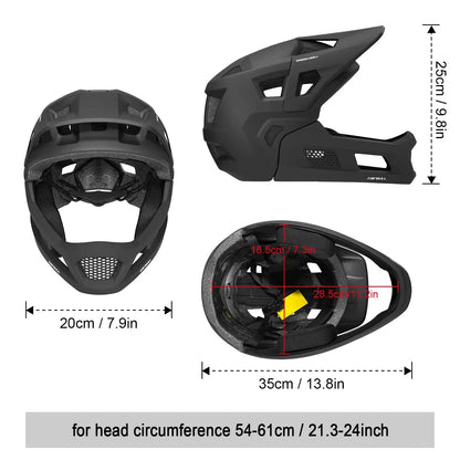 CAIRBULLDiscovery Full Face MTB Cycling Helmets Adult Racing Downhill casco Removable Chin BMX Off-Road All-Mountain Speed Bike