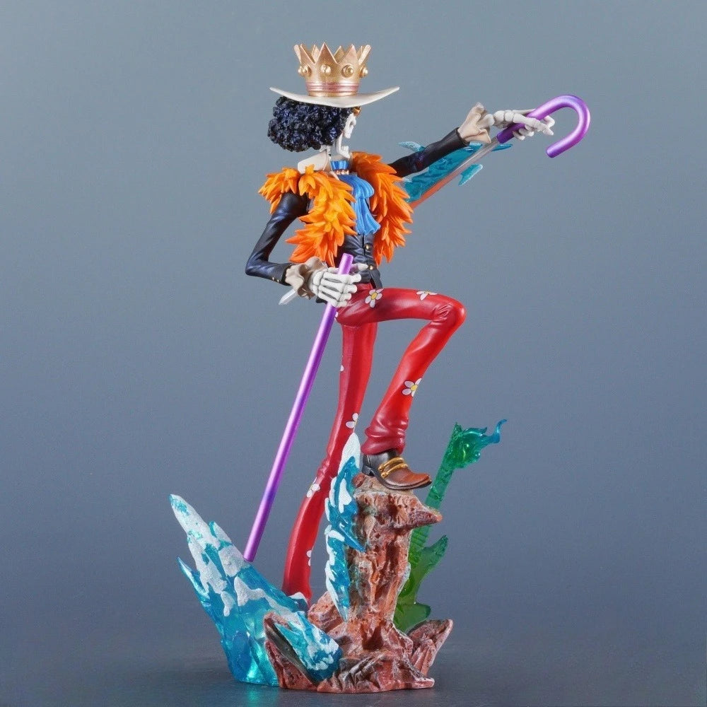 33cm Anime ONE PIECE Figure Brook Action Figures Pvc Burukku Statue Desktop Ornamen Collection Model Toys Gifts