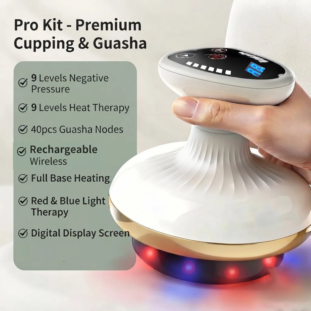 Anti Cellulite Massager Electric Scraping Massager with Suction Cup Rechargeable Home Body Fat Burner Relief Cupping Massager