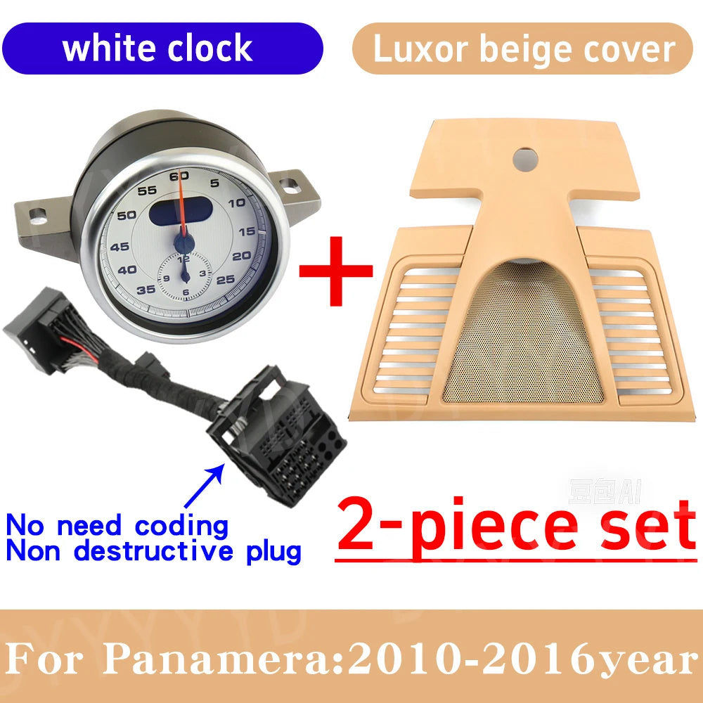 Car Stopwatch Chrono For Porsche Panamera 970 2010-2016 Stop Watch Clock Interior Dashboard Cover Compass Electronic Meter Clock