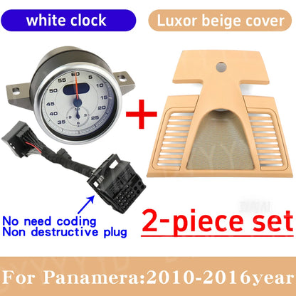 Car Stopwatch Chrono For Porsche Panamera 970 2010-2016 Stop Watch Clock Interior Dashboard Cover Compass Electronic Meter Clock
