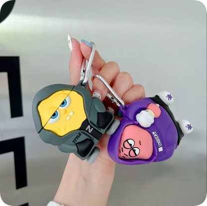 For Airpods Pro 3 Case 2025,3D SpongeBob Patrick Star Silicone Earphone Cover For Airpods pro 2/Airpods 1 2 3 4 Case Cover Funda