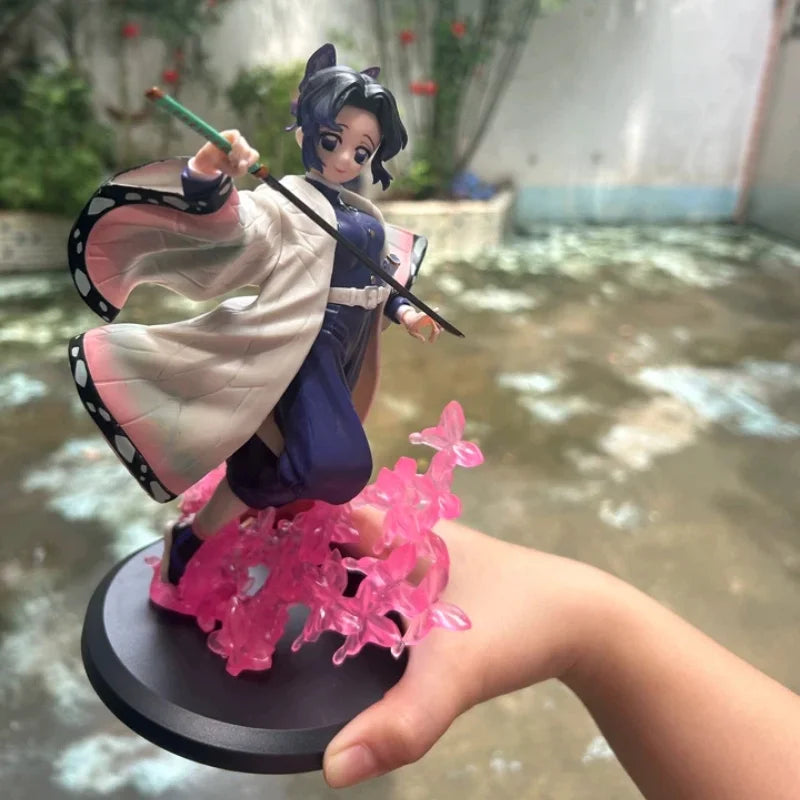 New 18cm Demon Slayer Shinobu Kochou Collectible Anime Figure Pvc Statue Desktop Decoration For Adult Collectors Fans