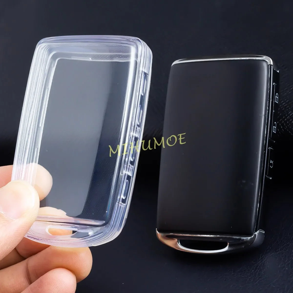 For Mazda 3 BP 6 GJ CX30 CX50 CX60 CX70 CX90 CX5 CX9 MX30 MX5 Black Transparent Car Key Fob Case Cover Keychain Ring Holder