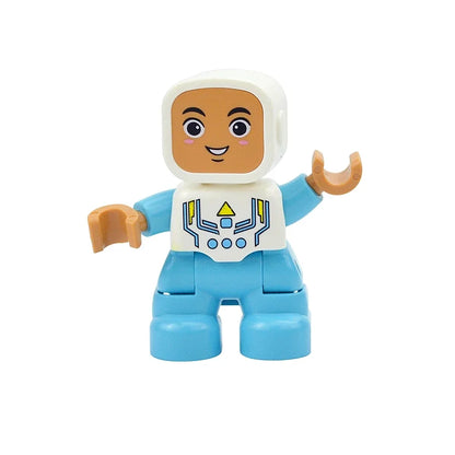 Figures Dolls Big Size Building Blocks Family Action Workers Doctor Police Farmer Compatible Large Bricks Duploes Kid Toys