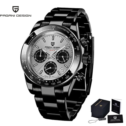 PAGANI Design PD1644 Men Quartz Watches Top Brand Luxury Sports Sapphire Stainless Steel Waterproof Chronograph Reloj Hombre