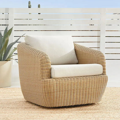 #Outdoor Wicker Furniture Set Dark Gray PE Rattan Cushions Hanging Egg Chair Round Side Table Weather Resistant Poolside Patio