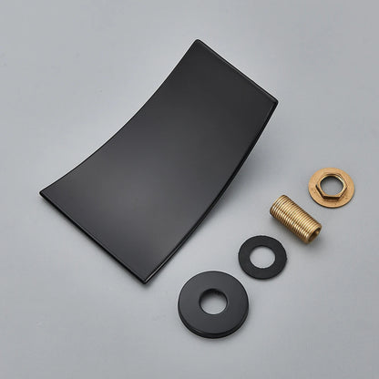 Brass Faucet Spout Black Bath Spout Golden Bathroom Faucet Accessory Waterfall Tub Spout Basin Water Outlet