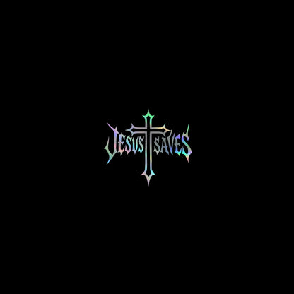 Jesus Saves Car Sticker Vinyl Decal for Auto Motorcycle Windshield Glass Rear Window Decorative Religious Motif