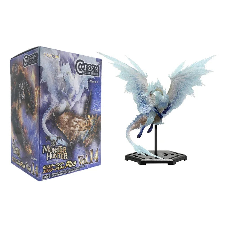 Japanese Genuine Scale Model Monster Hunter Rise of Dawn Series Plusvol14 Velkhana Tigrex Action Figure Toys