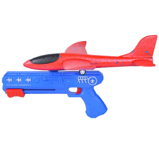 Kids 24 or 34 cm Foam Plane Launcher Outdoor Toy for Boys Sport Catapult Game Children Girl Birthday Xmas Gifts
