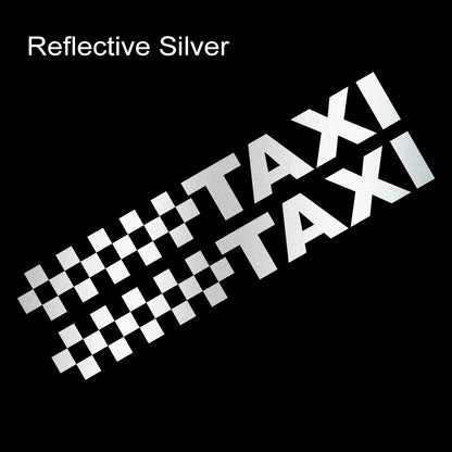 Reflective Car Sticker Taxi Sign Camouflage Styling Vinyl Film Decal Side Window Decoration Automobiles Exterior Accessories