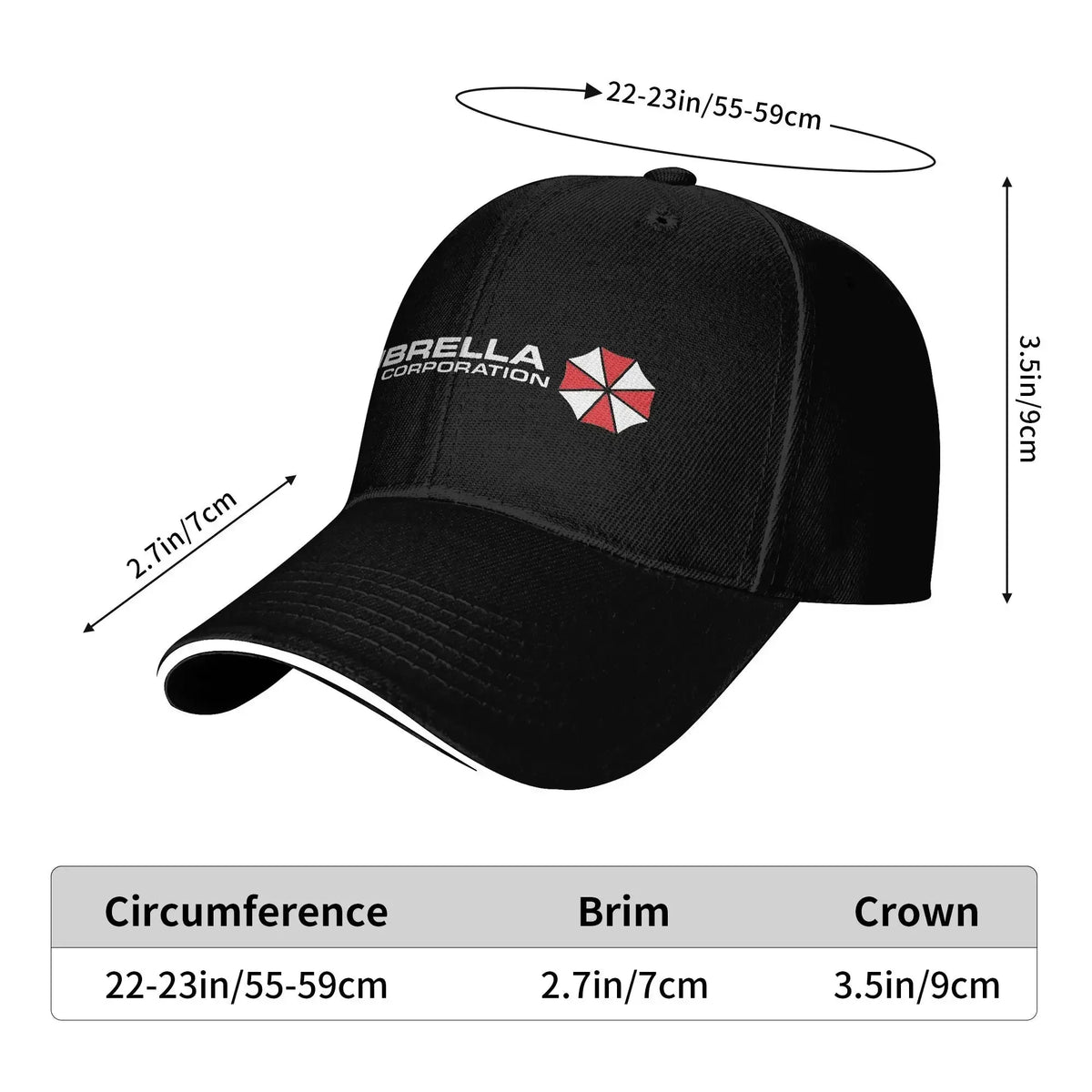 Classic Umbrellas Corporations Resident Evil Baseball Caps for Men Women Headwear  Outdoor Golf Adjustable Sun Caps