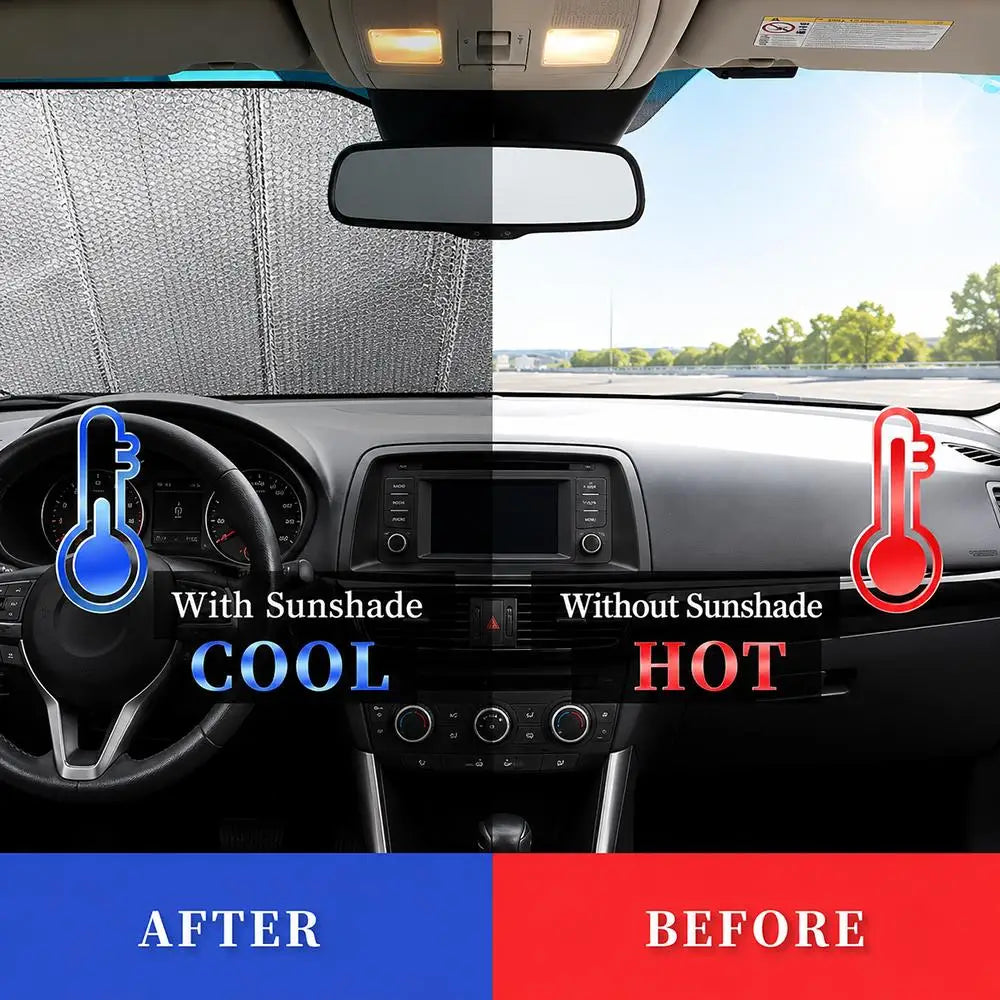 animal chicken Sun Visor Car Windshield Sun Visor - Foldable Universal Fit UV Block Heat Insulation Sunshade