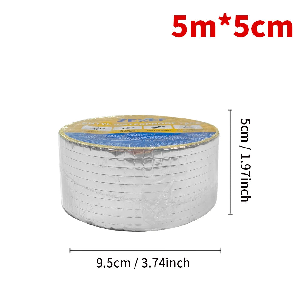 Self-adhesive Butyl Sealing Tapes Waterproof High Temperature Resistance Aluminum Thicken Butyl Tape for Home Car Accessories