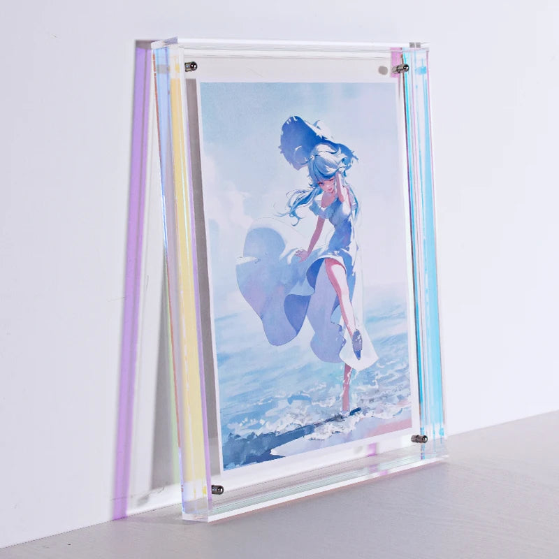 Colours Acrylic Photo Frame Translucent Picture Frame for Wall Hanging,Desktop Bedroom Living Room Study Wall Decoration
