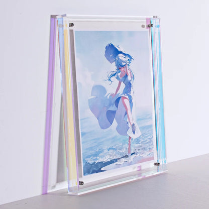 Colours Acrylic Photo Frame Translucent Picture Frame for Wall Hanging,Desktop Bedroom Living Room Study Wall Decoration