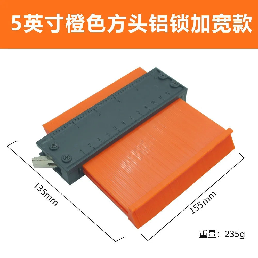 Imperial Radian Ruler, Profiling Gauge, Irregular Bend Measuring Instrument, Contour Ruler, Type Taking Device