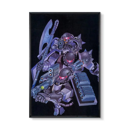 Gundam UC 0079 Frameless Canvas Print  Amuro RX-78 Poster Merchandise - Decorative Wall Art for Bedroom and Headboard