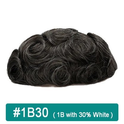 iLace Silk Base Men Toupee Swiss Lace Front 100% Human Hair Natural Hairline Male Capillary Prosthesis Wig Men Hair System